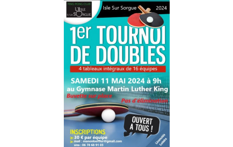 Tournoi de double de l'Isle sur la Sorgue
